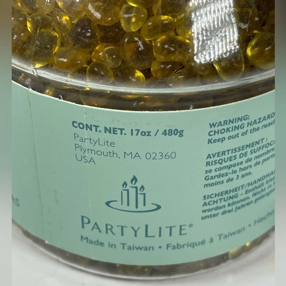 🆕Partylite P8724 Gold Dazzle Beads W/Scoop‎ NOS VTG Y2K candle decor 17OZ jar